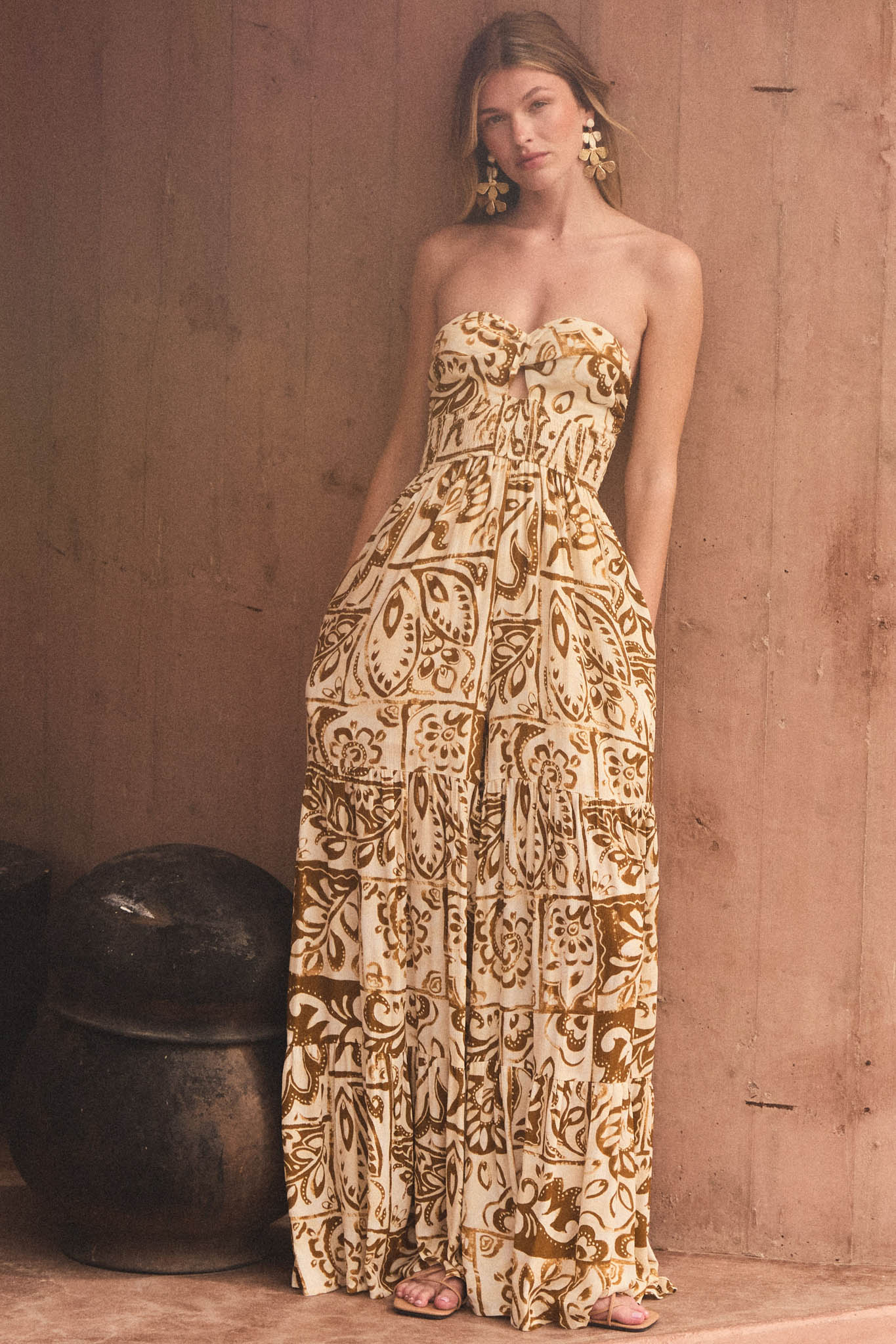 Nomad Days Abstract Floral-Print Strapless Jumpsuit - ShopPromesa