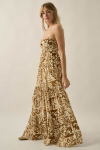Nomad Days Abstract Floral-Print Strapless Jumpsuit - ShopPromesa