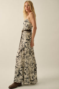Sultry Season Tropical Strapless Wide-Leg Jumpsuit - ShopPromesa