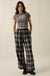 Cozy Cabin Plaid Wide-Leg Drawstring Pocket Pants - ShopPromesa