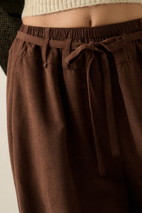 Smooth the Way Vegan Suede Cuffed Balloon Pants - ShopPromesa