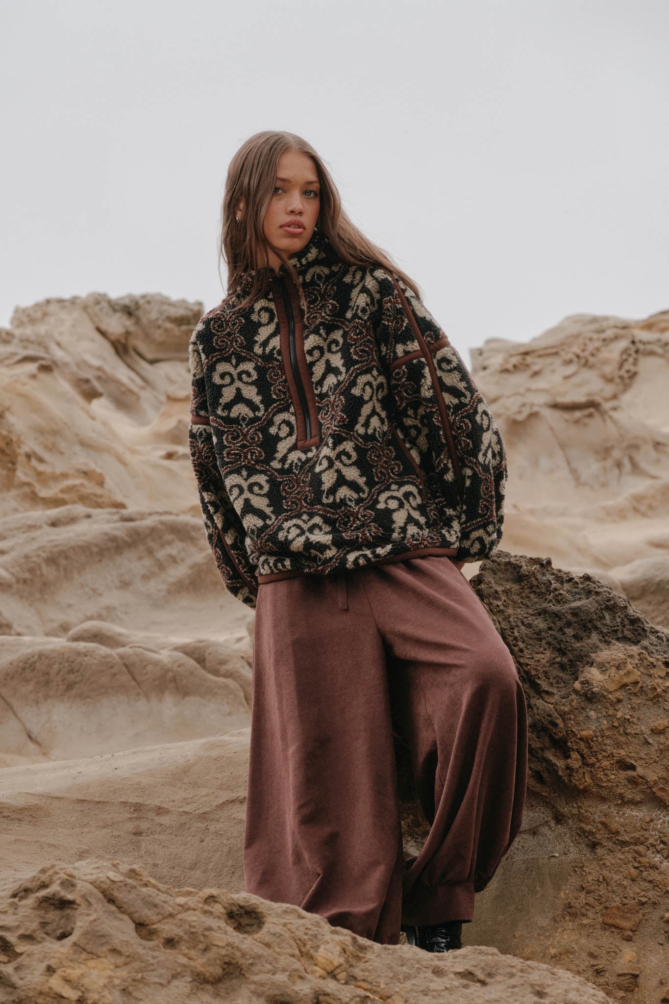 Smooth the Way Vegan Suede Cuffed Balloon Pants - ShopPromesa