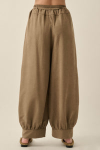 Smooth the Way Vegan Suede Cuffed Balloon Pants - ShopPromesa