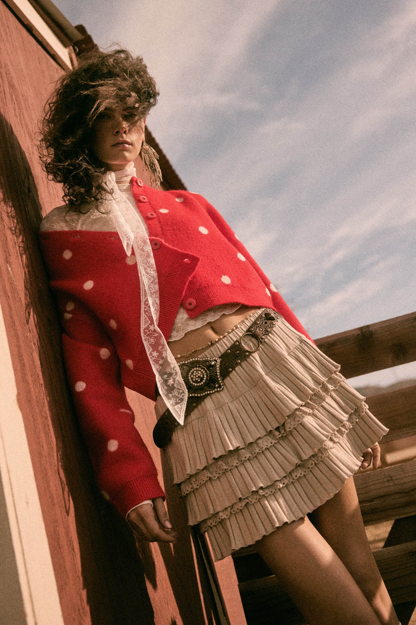 Ruffled Up Pointelle Lace-Trim Tiered Mini Skort - ShopPromesa