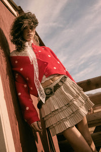 Ruffled Up Pointelle Lace-Trim Tiered Mini Skort - ShopPromesa