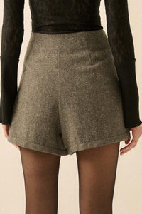 Posh Life Herringbone Tweed Mini Skort - ShopPromesa