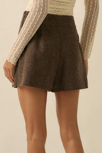 Posh Life Herringbone Tweed Mini Skort - ShopPromesa