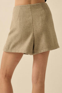 Posh Life Herringbone Tweed Mini Skort - ShopPromesa