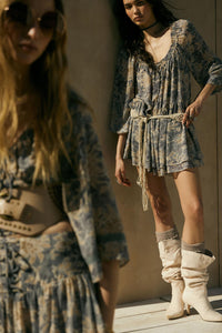 Cherished Memory Floral Chiffon Babydoll Romper - ShopPromesa