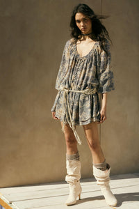 Cherished Memory Floral Chiffon Babydoll Romper - ShopPromesa