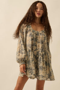 Cherished Memory Floral Chiffon Babydoll Romper - ShopPromesa