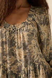 Cherished Memory Floral Chiffon Babydoll Romper - ShopPromesa