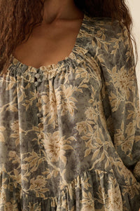 Cherished Memory Floral Chiffon Babydoll Romper - ShopPromesa