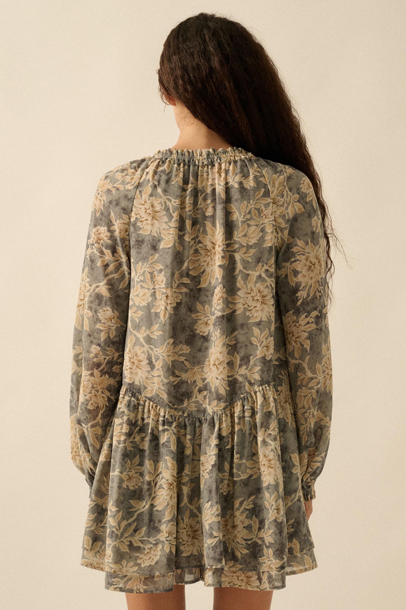 Cherished Memory Floral Chiffon Babydoll Romper - ShopPromesa