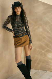 Soft Touch Vegan Suede Mini Skort - ShopPromesa