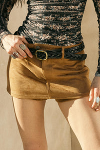 Soft Touch Vegan Suede Mini Skort - ShopPromesa