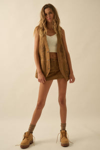 Soft Touch Vegan Suede Mini Skort - ShopPromesa