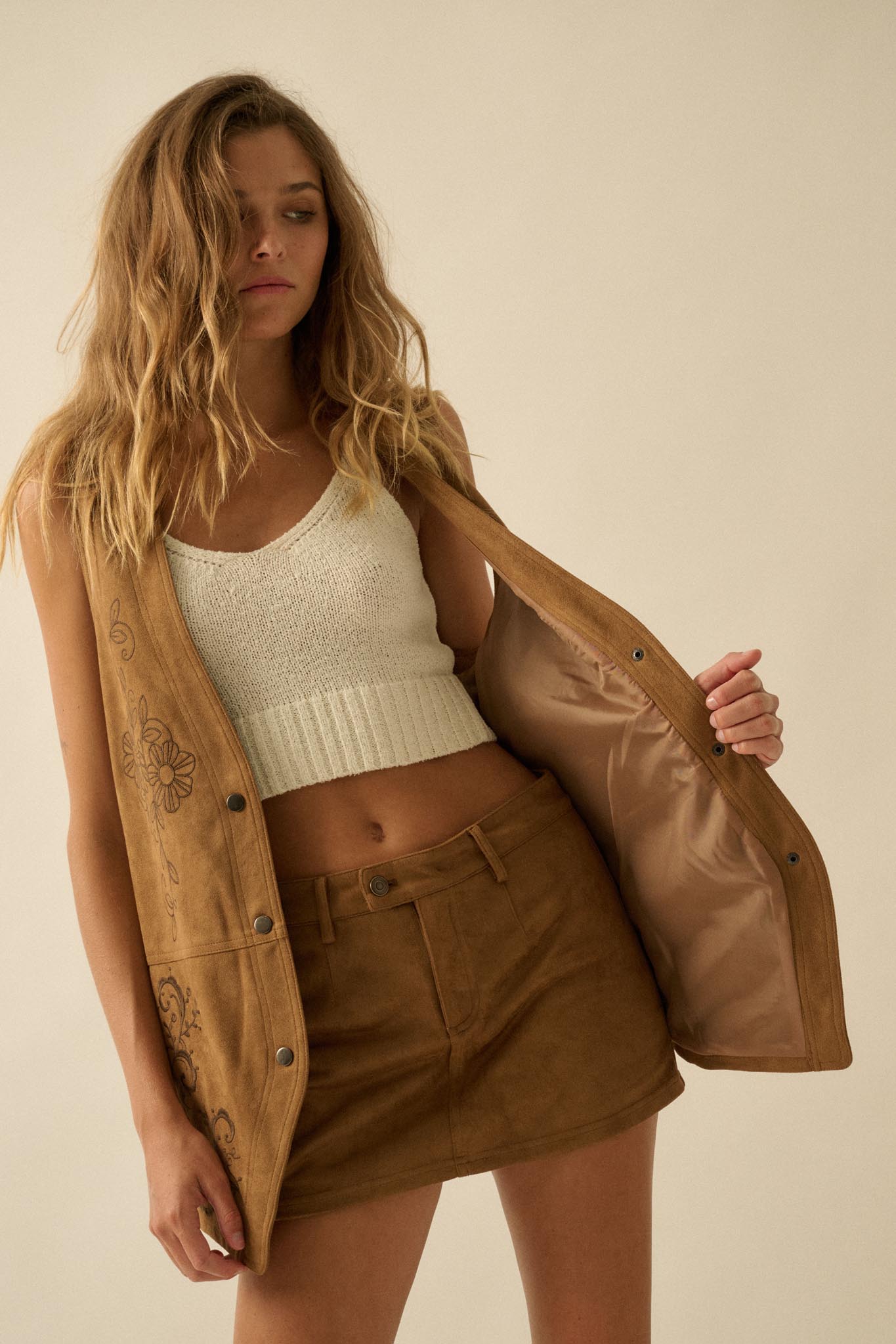 Soft Touch Vegan Suede Mini Skort - ShopPromesa