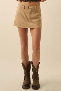 Soft Touch Vegan Suede Mini Skort - ShopPromesa