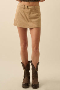 Soft Touch Vegan Suede Mini Skort - ShopPromesa