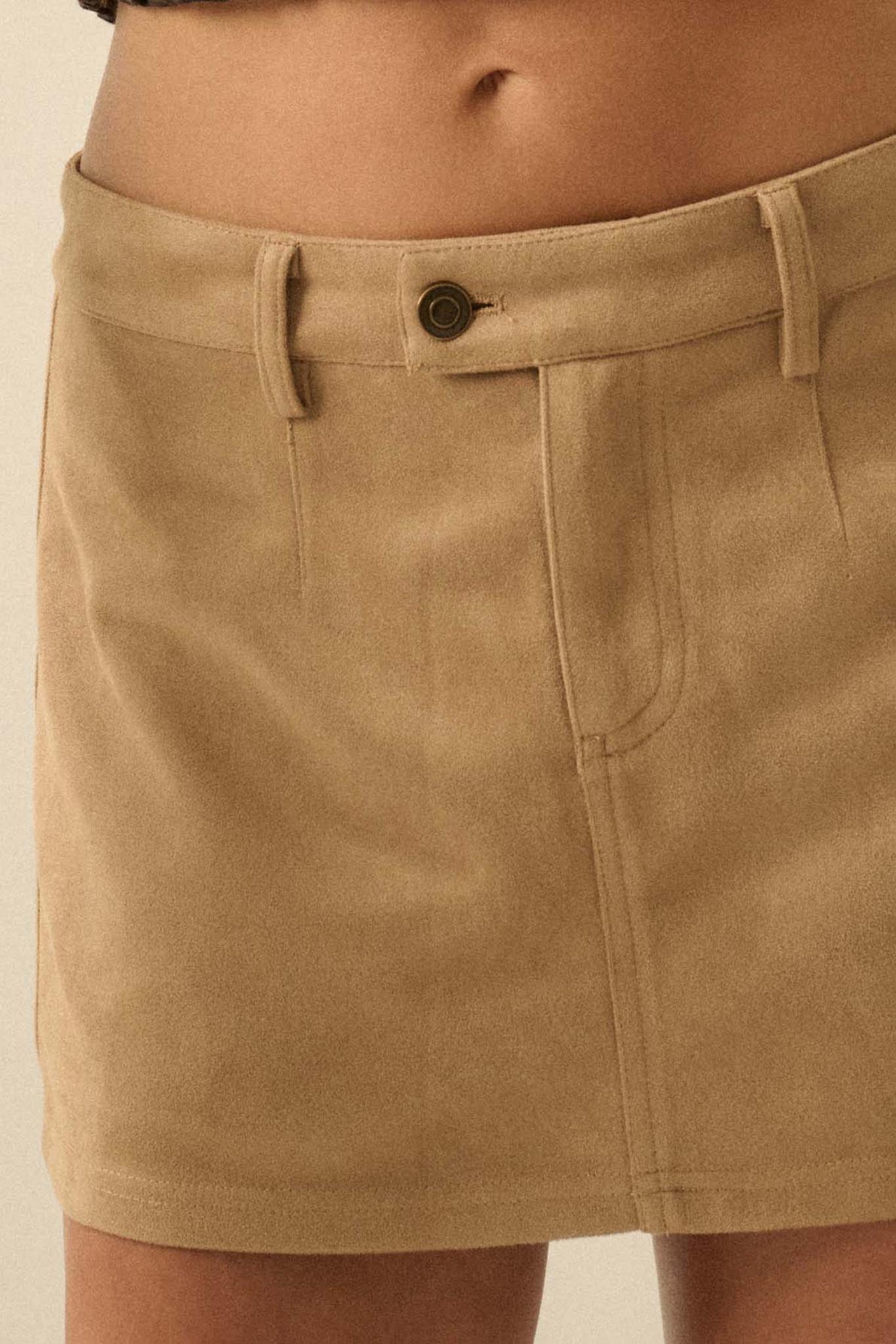 Soft Touch Vegan Suede Mini Skort - ShopPromesa