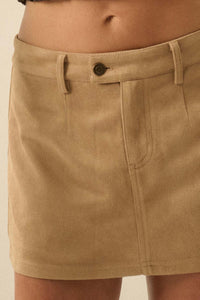 Soft Touch Vegan Suede Mini Skort - ShopPromesa