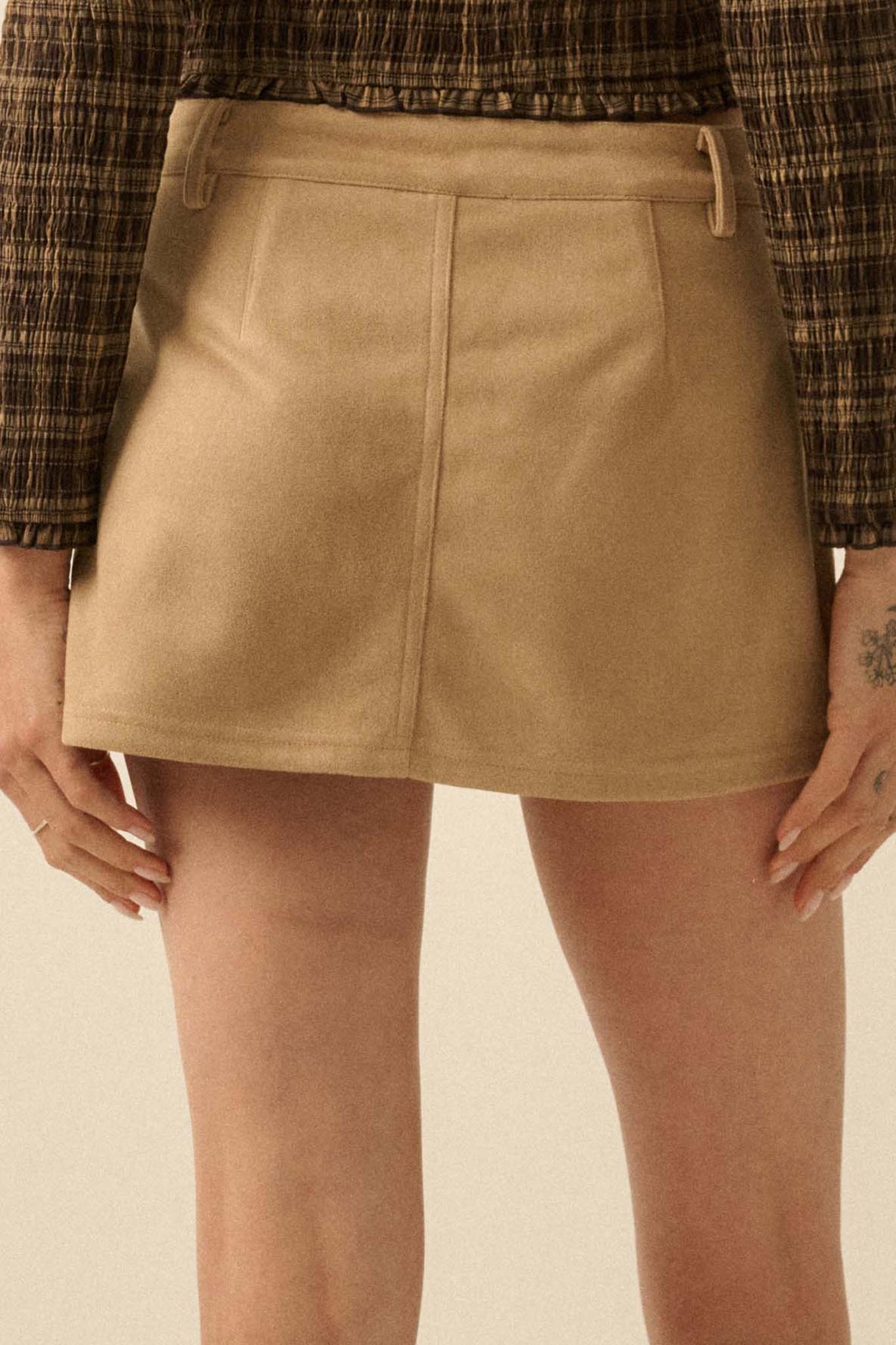 Soft Touch Vegan Suede Mini Skort - ShopPromesa