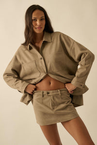 Soft Touch Vegan Suede Mini Skort - ShopPromesa