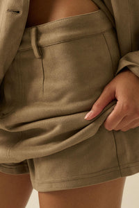 Soft Touch Vegan Suede Mini Skort - ShopPromesa