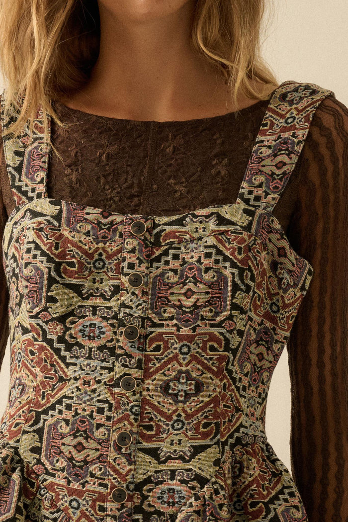 Magic Carpet Ride Tapestry Romper Dress - ShopPromesa