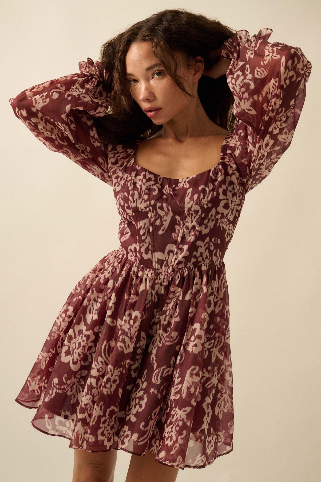 Grow in Grace Floral Organza Corset Romper Dress - ShopPromesa