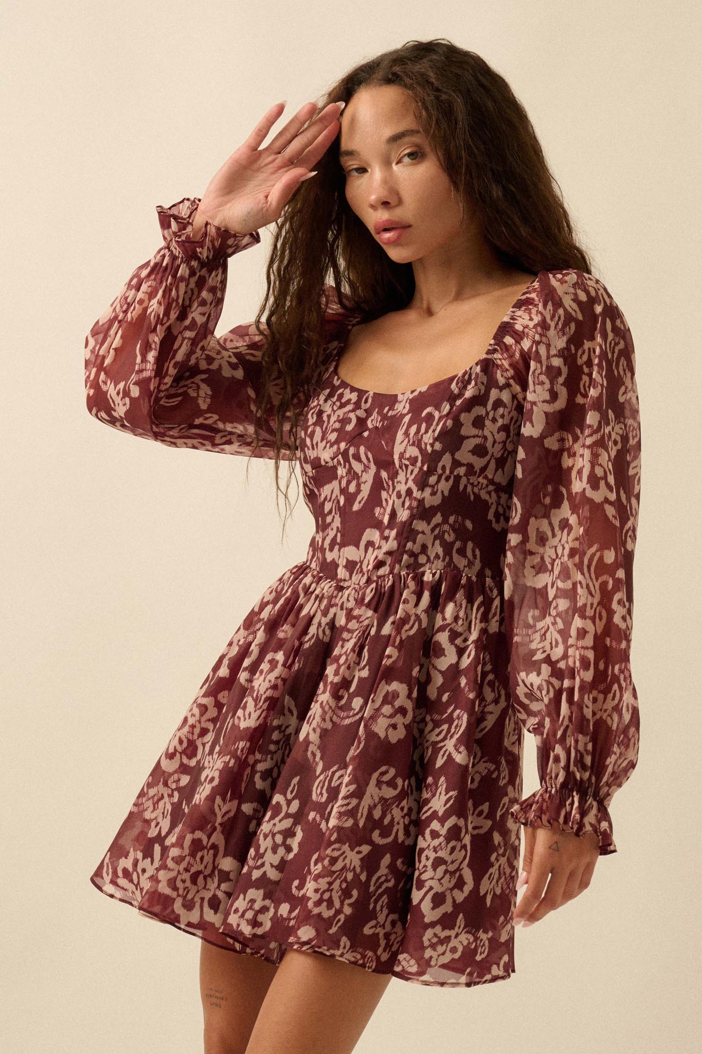 Grow in Grace Floral Organza Corset Romper Dress - ShopPromesa