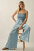 Clear Skies Smocked Denim Wide-Leg Cami Jumpsuit - ShopPromesa