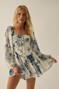 Easy Elegance Floral Chiffon Tiered Ruffle Romper - ShopPromesa