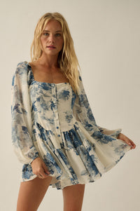 Easy Elegance Floral Chiffon Tiered Ruffle Romper - ShopPromesa