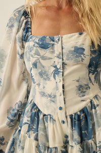 Easy Elegance Floral Chiffon Tiered Ruffle Romper - ShopPromesa