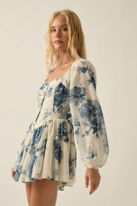 Easy Elegance Floral Chiffon Tiered Ruffle Romper - ShopPromesa