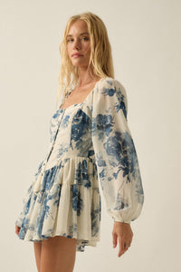 Easy Elegance Floral Chiffon Tiered Ruffle Romper - ShopPromesa