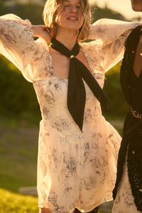 Airy Blossoms Floral Organza Tiered Ruffle Romper - ShopPromesa