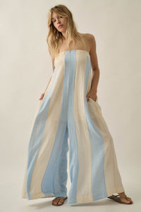 Ready to Flow Colorblock Gauze Strapless Jumpsuit - ShopPromesa