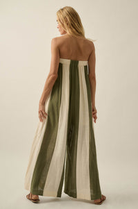 Ready to Flow Colorblock Gauze Strapless Jumpsuit - ShopPromesa