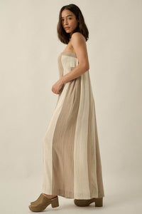 Ready to Flow Colorblock Gauze Strapless Jumpsuit - ShopPromesa
