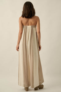 Ready to Flow Colorblock Gauze Strapless Jumpsuit - ShopPromesa