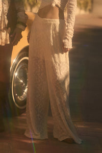 Sweet Breeze Floral Lace Wide-Leg Pants - ShopPromesa