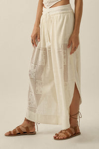 First Light Crochet Lace Drawstring Tulip Pants - ShopPromesa
