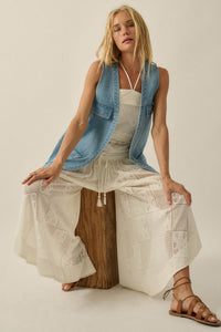 First Light Crochet Lace Drawstring Tulip Pants - ShopPromesa