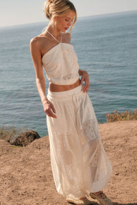 First Light Crochet Lace Drawstring Tulip Pants - ShopPromesa