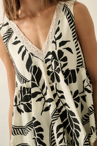 Jungle Boogie Tropical-Print Layered Babydoll Romper - ShopPromesa