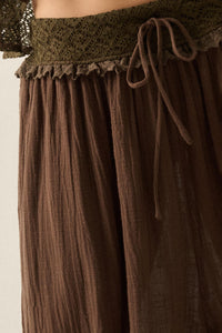 Break Free Cotton Gauze Drawstring Balloon Pants - ShopPromesa