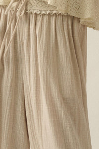 Break Free Cotton Gauze Drawstring Balloon Pants - ShopPromesa